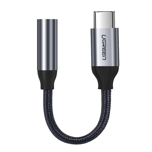 Ugreen Headphone Adapter with 3.5mm mini jack to USB Type C 10cm gray (30632) - TopMag