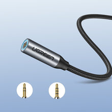 Заредете изображение във визуализатора на галерията – Ugreen Headphone Adapter with 3.5mm mini jack to USB Type C 10cm gray (30632) - TopMag

