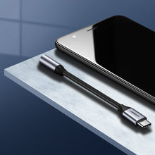 Заредете изображение във визуализатора на галерията – Ugreen Headphone Adapter with 3.5mm mini jack to USB Type C 10cm gray (30632) - TopMag
