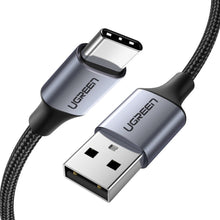 Заредете изображение във визуализатора на галерията – Ugreen cable USB - USB Type C Quick Charge 3.0 cable 3A 1m gray (60126) - TopMag
