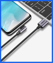 Заредете изображение във визуализатора на галерията – Ugreen angle cable USB - USB Type C 1m 3A gray (50941) - TopMag
