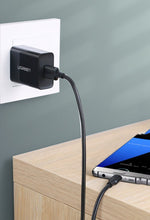 Заредете изображение във визуализатора на галерията – Ugreen cable USB 3.0 - USB Type C 1m 3A cable black (20882) - TopMag
