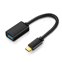 Заредете изображение във визуализатора на галерията – Ugreen adapter OTG cable USB 3.0 to USB Type C black (30701) - TopMag

