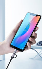 Заредете изображение във визуализатора на галерията – Ugreen cable 2in1 USB - micro USB / USB Type C cable 1m 2.4A black (30875) - TopMag
