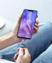 Заредете изображение във визуализатора на галерията – Ugreen cable 2in1 USB - micro USB / USB Type C cable 1m 2.4A black (30875) - TopMag
