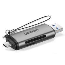 Заредете изображение във визуализатора на галерията – Ugreen SD / micro SD card reader for USB 3.0 / USB Type C 3.0 gray (50706) - TopMag
