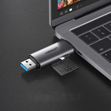 Заредете изображение във визуализатора на галерията – Ugreen SD / micro SD card reader for USB 3.0 / USB Type C 3.0 gray (50706) - TopMag
