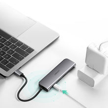 Заредете изображение във визуализатора на галерията – Ugreen multifunctional HUB USB Type C 3.0 Power Delivery 3x USB 3.0 / HDMI gray (50209) - TopMag
