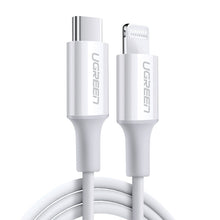 Заредете изображение във визуализатора на галерията – Ugreen cable USB Type C - Lightning MFI 1m 3A 18W white (10493) - TopMag
