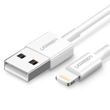 Заредете изображение във визуализатора на галерията – Ugreen cable USB - Lightning MFI 1m 2,4A white (20728) - TopMag

