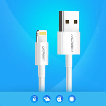 Заредете изображение във визуализатора на галерията – Ugreen cable USB - Lightning MFI 2m 2.4A white (20730) - TopMag
