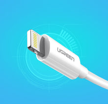 Заредете изображение във визуализатора на галерията – Ugreen cable USB - Lightning MFI 2m 2.4A white (20730) - TopMag
