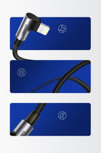 Заредете изображение във визуализатора на галерията – Ugreen angle USB cable - Lightning MFI 1m 2,4A black (60521) - TopMag
