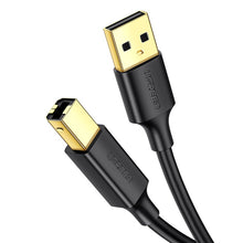 Заредете изображение във визуализатора на галерията – Ugreen cable USB - USB Type B cable (printer cable) 3m black (10351) - TopMag
