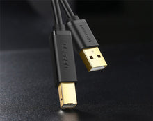 Заредете изображение във визуализатора на галерията – Ugreen cable USB - USB Type B cable (printer cable) 3m black (10351) - TopMag
