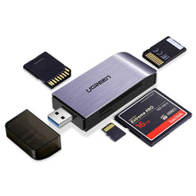 Заредете изображение във визуализатора на галерията – Ugreen SD / micro SD / CF / MS card reader for USB 3.0 gray (50541) - TopMag
