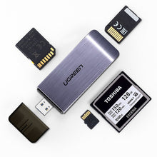 Заредете изображение във визуализатора на галерията – Ugreen SD / micro SD / CF / MS card reader for USB 3.0 gray (50541) - TopMag
