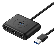 Заредете изображение във визуализатора на галерията – Ugreen HUB splitter 4x USB 3.2 Gen 1 (0.5 m cable) black (20290) - TopMag
