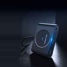 Заредете изображение във визуализатора на галерията – Ugreen HUB splitter 4x USB 3.2 Gen 1 (0.5 m cable) black (20290) - TopMag

