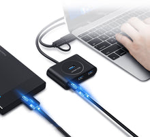 Заредете изображение във визуализатора на галерията – Ugreen HUB splitter 4x USB 3.2 Gen 1 (0.5 m cable) black (20290) - TopMag
