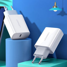 Заредете изображение във визуализатора на галерията – Ugreen USB charger Power Delivery 3.0 Quick Charge 4.0+ 20W 3A white (60450) - TopMag
