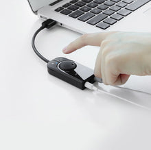 Заредете изображение във визуализатора на галерията – Ugreen external sound card music USB adapter - 3.5 mm mini jack with volume control 15cm black (40964) - TopMag

