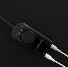 Заредете изображение във визуализатора на галерията – Ugreen external sound card music USB adapter - 3.5 mm mini jack with volume control 15cm black (40964) - TopMag

