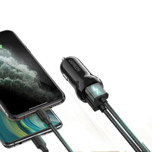 Заредете изображение във визуализатора на галерията – Ugreen car charger 2x USB 24W 4.8 A (2x 2.4 A) black (50875) - TopMag
