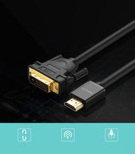 Заредете изображение във визуализатора на галерията – Ugreen cable HDMI - DVI 4K 60Hz 30AWG cable 1m black (30116) - TopMag
