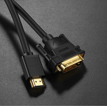 Заредете изображение във визуализатора на галерията – Ugreen cable HDMI - DVI 4K 60Hz 30AWG cable 1m black (30116) - TopMag
