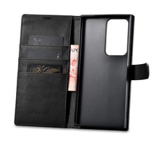 Заредете изображение във визуализатора на галерията – iCarer Wallet Case for Samsung Galaxy S23 Ultra leather case wallet black
