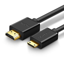 Заредете изображение във визуализатора на галерията – Ugreen cable HDMI - mini HDMI cable 19 pin 2.0v 4K 60Hz 30AWG 1.5m black (11167) - TopMag
