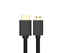 Заредете изображение във визуализатора на галерията – Ugreen cable HDMI - mini HDMI cable 19 pin 2.0v 4K 60Hz 30AWG 1.5m black (11167) - TopMag
