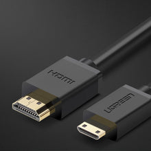 Заредете изображение във визуализатора на галерията – Ugreen cable HDMI - mini HDMI cable 19 pin 2.0v 4K 60Hz 30AWG 1.5m black (11167) - TopMag
