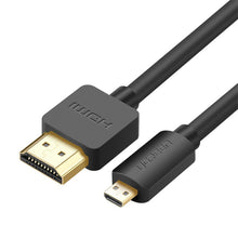 Заредете изображение във визуализатора на галерията – Ugreen cable HDMI - micro HDMI cable 19 pin 2.0v 4K 60Hz 30AWG 1.5m black (30102) - TopMag
