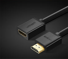 Заредете изображение във визуализатора на галерията – Ugreen cable HDMI extension cable (female) - HDMI (male) 19 pin 1.4v 4K 60Hz 30AWG 2m black (10142) - TopMag
