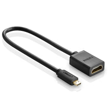 Заредете изображение във визуализатора на галерията – Ugreen cable adapter cable HDMI adapter - micro HDMI 19 pin 20cm black (20134) - TopMag
