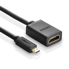 Заредете изображение във визуализатора на галерията – Ugreen cable adapter cable HDMI adapter - micro HDMI 19 pin 20cm black (20134) - TopMag
