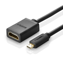 Заредете изображение във визуализатора на галерията – Ugreen cable adapter cable HDMI adapter - micro HDMI 19 pin 20cm black (20134) - TopMag
