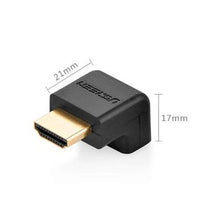 Заредете изображение във визуализатора на галерията – Ugreen adapter right angle connector HDMI bottom black (20109) - TopMag
