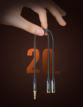 Заредете изображение във визуализатора на галерията – Ugreen cable 3.5 mm headphone splitter mini jack AUX 25cm black (20816) - TopMag
