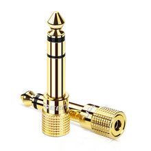 Заредете изображение във визуализатора на галерията – Ugreen adapter 3.5 mm mini jack to 6.3 mm jack adapter gold (20503) - TopMag
