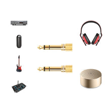 Заредете изображение във визуализатора на галерията – Ugreen adapter 3.5 mm mini jack to 6.3 mm jack adapter gold (20503) - TopMag
