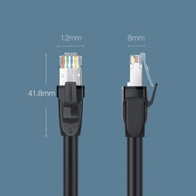 Заредете изображение във визуализатора на галерията – Ugreen cable internet network cable Ethernet patchcord RJ45 Cat 8 T568B 3m black (70330) - TopMag
