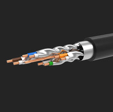 Заредете изображение във визуализатора на галерията – Ugreen cable internet network cable Ethernet patchcord RJ45 Cat 7 STP LAN 10Gbps 2m black (11269) - TopMag
