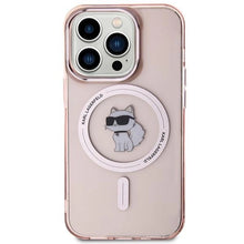 Заредете изображение във визуализатора на галерията – Karl Lagerfeld IML Choupette MagSafe case for iPhone 15 Pro - pink
