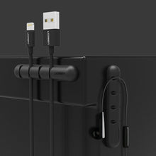 Заредете изображение във визуализатора на галерията – Ugreen 2x self-adhesive organizer for 4 cables wires black (30762) - TopMag
