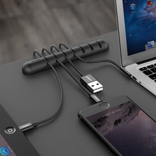 Заредете изображение във визуализатора на галерията – Ugreen 2x self-adhesive organizer for 4 cables wires black (30762) - TopMag
