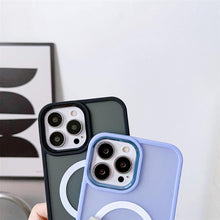 Заредете изображение във визуализатора на галерията – Armored Magnetic iPhone 13 Pro Max MagSafe Color Matte Case - Burgundy
