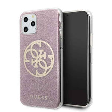 Заредете изображение във визуализатора на галерията – Guess GUHCN58PCUGLPI iPhone 11 Pro różowy/pink hard case 4G Circle Glitter - TopMag
